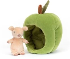 Jellycat Brambling Knuffel Varken Met Appelhuis - 18 Cm
