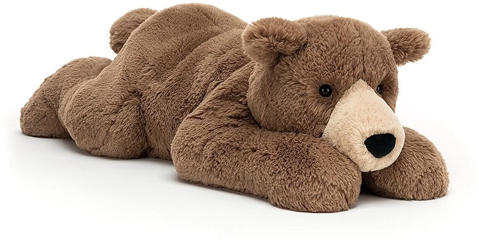 Jellycat Knuffel Beer Woody Liggend - H: 20cm X B: 65cm 3 Jellycat Knuffel Beer Woody Liggend - H: 20cm X B: 65cm