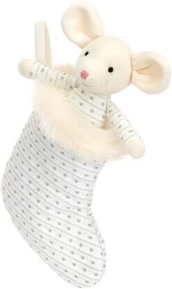 Jellycat Knuffel Shimmer Kous Muis - 20x9cm