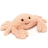 Jellycat Knuffelkrab Fluffy - 9 Cm
