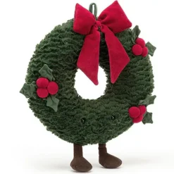 Jellycat Amuseables Knuffelkrans Kerst - 35 Cm