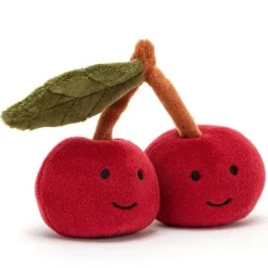 Jellycat Knuffelkersen - 9 Cm